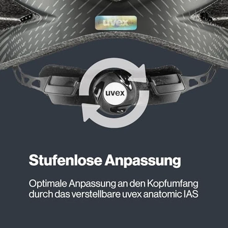 Uvex City I-VO, Fahrradhelm komplett schwarz matt, Größe 56-60 cm, mit schock-absorbierender EPS-Innenschale und integrierter LED-Leuchte – Bild 5