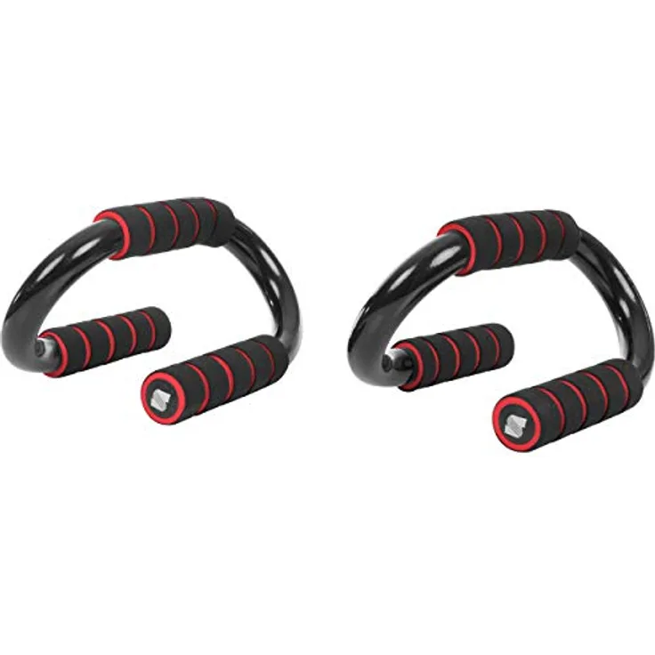 Sport-Tec Push Up Liegestützgriffe, rutschfester Schaumstoffgriff, stabiler Stahl, 360-Grad-Design, Paar