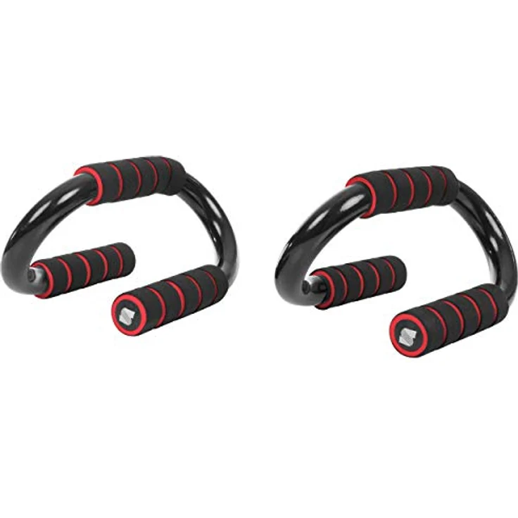 Sport-Tec Push Up Liegestützgriffe, rutschfester Schaumstoffgriff, stabiler Stahl, 360-Grad-Design, Paar – Bild 1