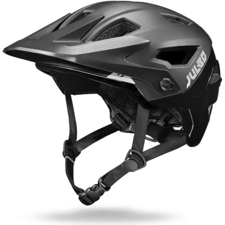 Julbo Rock MTB-Helm, schwarz, 58-62 cm, mit 20 Belüftungsöffnungen, Coolmax® Komfortfutter und Pferdeschwanz-Kompatibilität