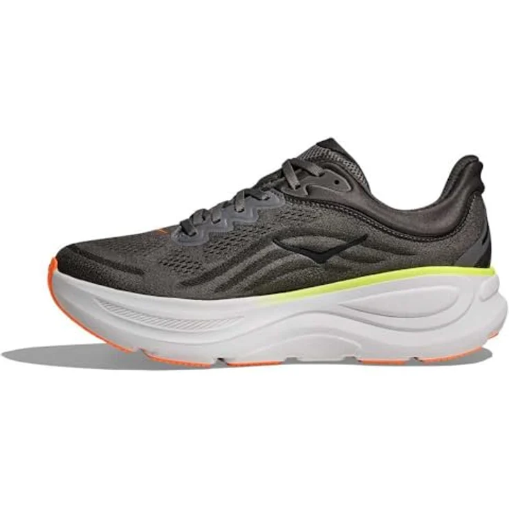 Hoka Bondi 9, Laufschuhe mit flexibler Dämpfung und atmungsaktivem Obermaterial, Asphalt Grey/GR, Größe 43 1/3 – Bild 3