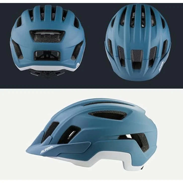 ALPINA Trekking-Fahrradhelm Paranus, sicher und leicht mit stoßabsorbierender EPS-Innenschale, blau – Bild 4