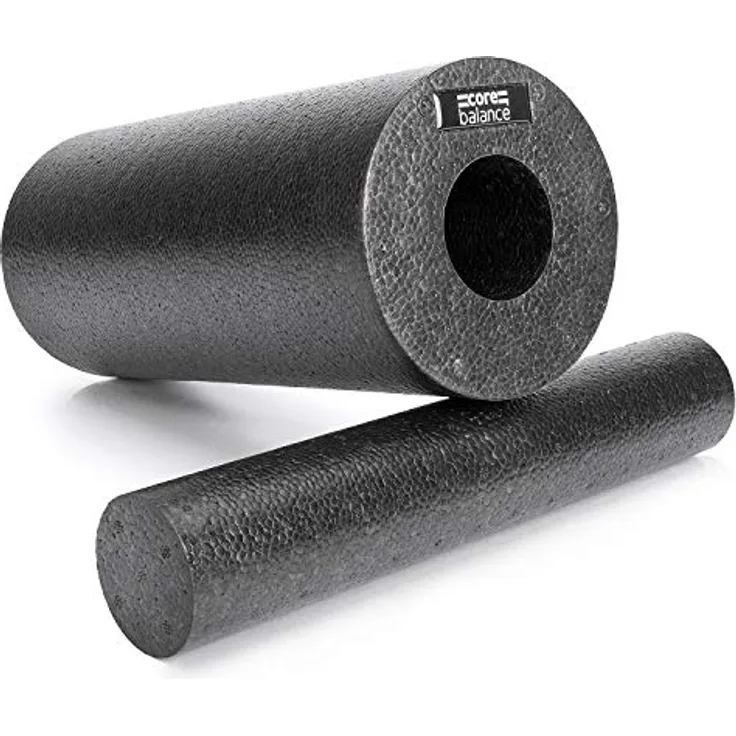 Core Balance 2 in 1 Faszienrolle mit herausnehmbarem Kern, EPP Schaumstoff für Tiefengewebsmassage, 33 x 15 cm & 33 x 6 cm, für Fitness & Yoga, in Schwarz, Blau oder Aquamarin