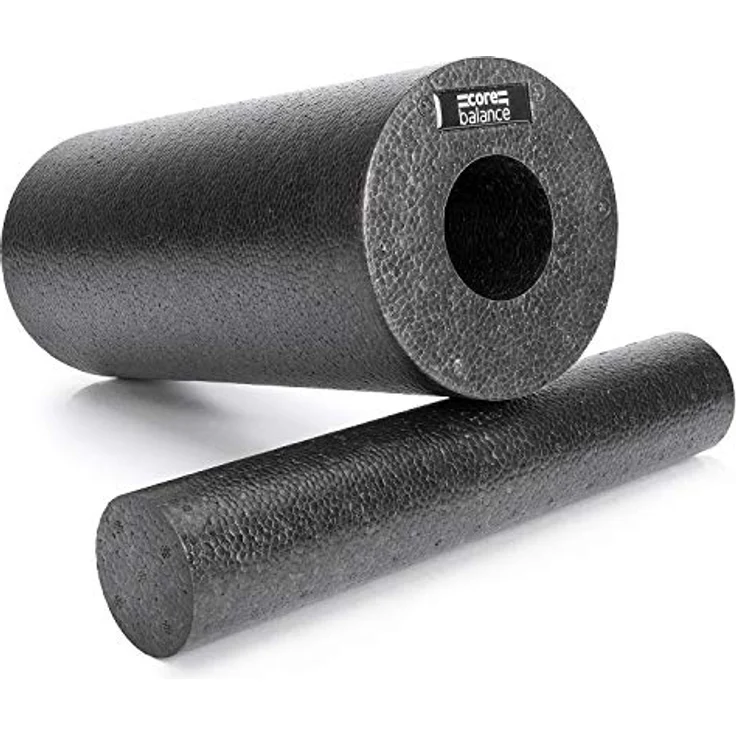 Core Balance 2 in 1 Faszienrolle mit herausnehmbarem Kern, EPP Schaumstoff für Tiefengewebsmassage, 33 x 15 cm & 33 x 6 cm, für Fitness & Yoga, in Schwarz, Blau oder Aquamarin – Bild 1