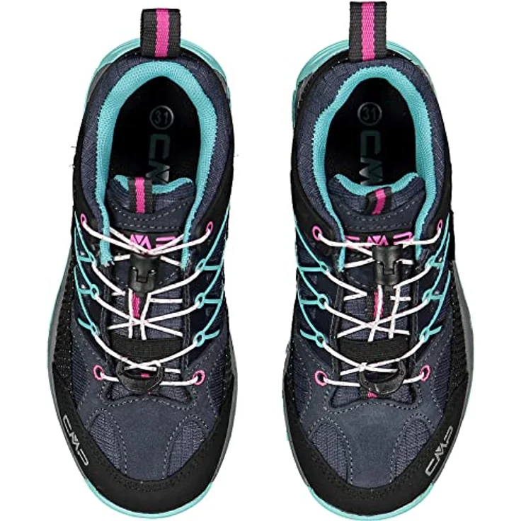 CMP Kids Rigel Low, Mädchen Walkingschuh mit dämpfender EVA-Sohle, wasserdicht, blau, Größe 28 – Bild 4