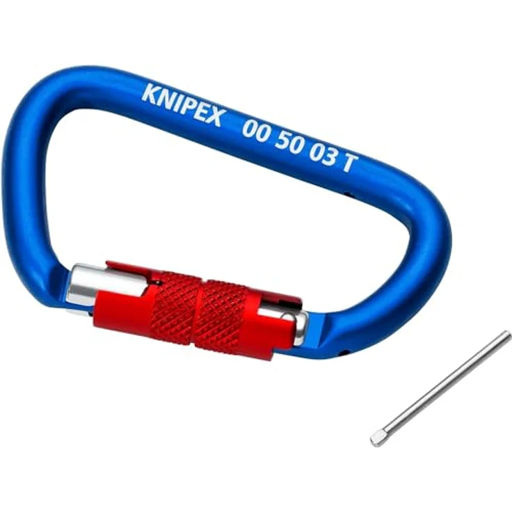 Knipex Materialkarabiner 2 Stück 82 mm 00 50 03 T BK, Twistlock-Sicherung, Pilzkopfsicherung, schwarz – Bild 2