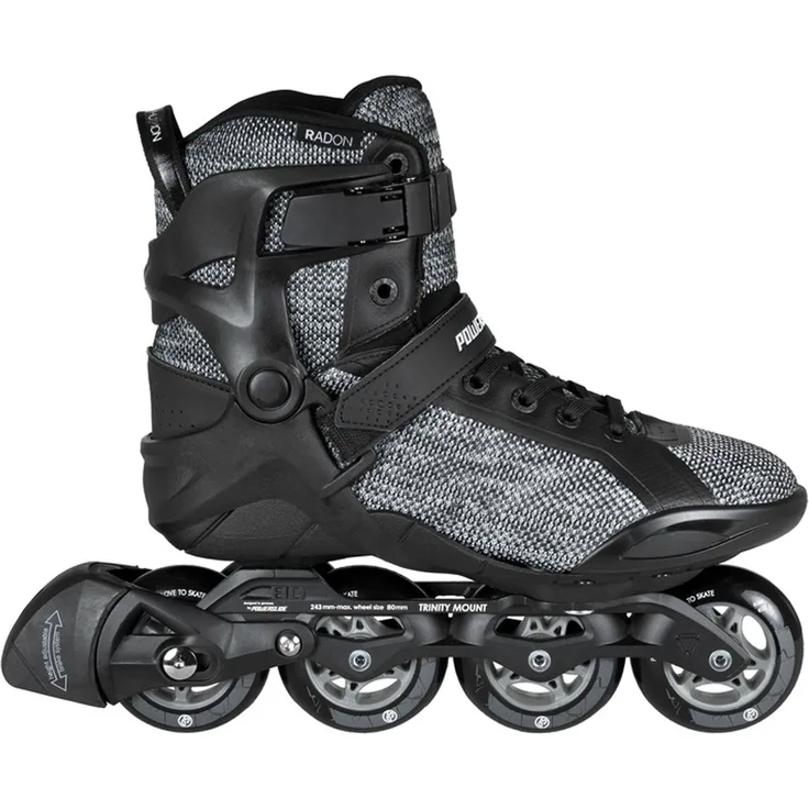POWERSLIDE Phuzion Radon 80 Trinity SMU 38 Fitness Inlineskate in Schwarz/Weiss, ABEC 5 Kugellager