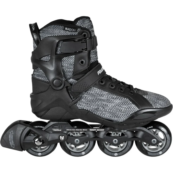POWERSLIDE Phuzion Radon 80 Trinity SMU 38 Fitness Inlineskate in Schwarz/Weiss, ABEC 5 Kugellager