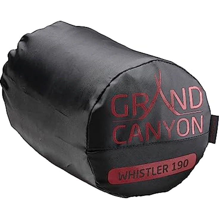 Grand Canyon Whistler 190 Mumienschlafsack, rot, leichtes Ripstop-Material, für Temperaturen bis 1 °C, für Körpergröße bis 190 cm – Bild 5