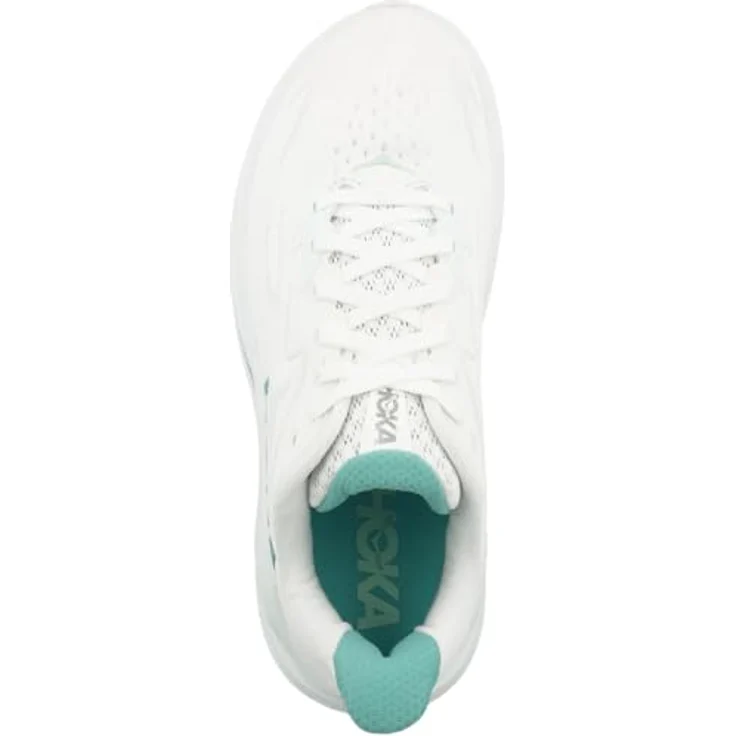 Hoka Clifton 10, Damen Laufschuhe mit optimaler Dämpfung, atmungsaktivem Jacquard-Obermaterial, Weiss, Größe 36 2/3 – Bild 2
