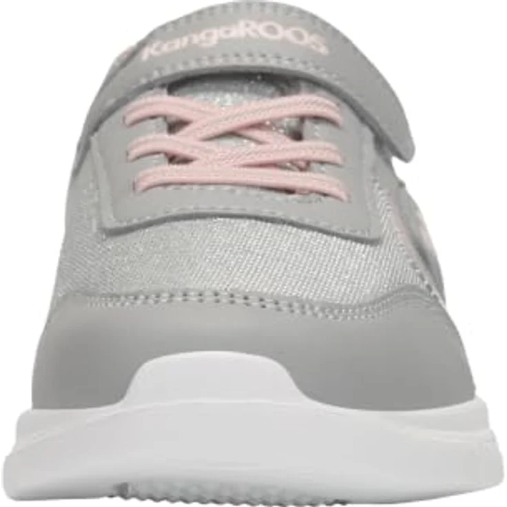 KangaRoos K-ETK.ZIG EV, sportlicher Kinder Sneaker in Grau mit Glitzer und Rosa Akzenten, Größe 32 – Bild 2