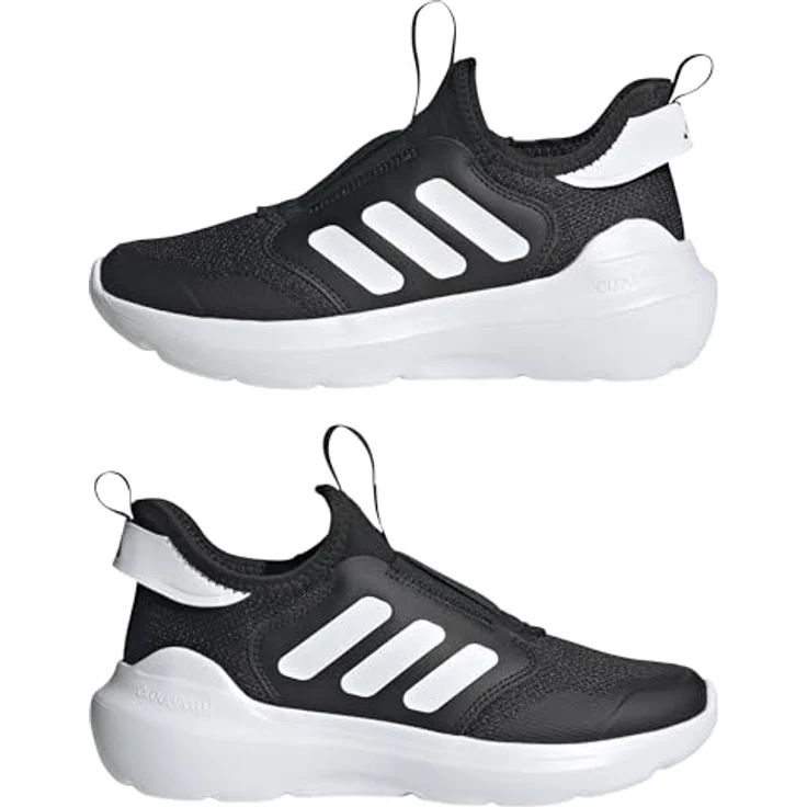 Adidas Tensaur Comfort, Jungen Laufschuhe mit Cloudfoam Zwischensohle, schwarz/weiß, in den Größen 4,5 bis 6,5 UK – Bild 6