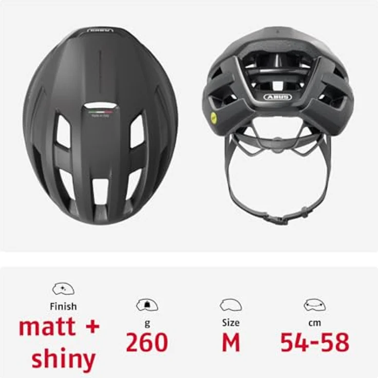 Abus PowerDome Mips, Rennradhelm mit individueller Anpassbarkeit (54 - 58 cm), optimale Luftzirkulation und leichtes Design – Bild 3