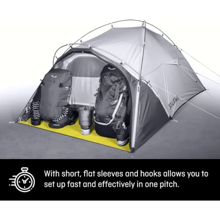 Salewa Litetrek Pro III, Kuppelzelt für 3 Personen, 2.10 kg, wetterfest bis 90 km/h, 3-Jahreszeiten-Einsatz – Bild 4