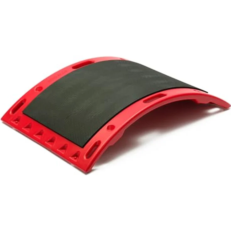 Sport-Thieme C-Step, Multifunktionale Fitness-Wippe und Balanceboard, belastbar bis 200 kg, inklusive Anti-Rutsch-Matte, 71x49,5x14,5 cm, Rot-Schwarz – Bild 3