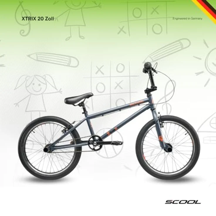 S'cool BMX-Rad XtriX 20, Kinderfahrrad mit 1 Gang und robustem Rahmen, ideal für Tricks und actionreiche Fahrten – Bild 2