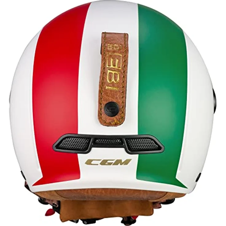 CGM 801I EBI ITALIA, Zugelassener Ski-E-Bike-Helm in Weiß Grün Rot, Größe S, doppelt zertifiziert (CE EN1078 und CE EN1077) – Bild 4