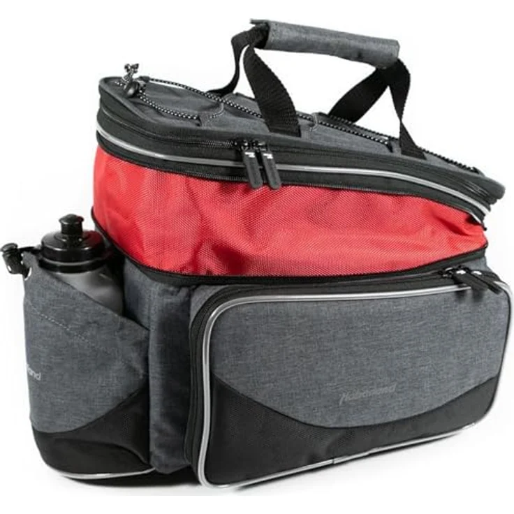 Haberland Flexibag Top Gepäckträgertasche, 20 l Volumen, schwarz, mit Reißverschlussfächern und Trinkflaschenfach, 40 x 24 x 22 cm – Bild 2