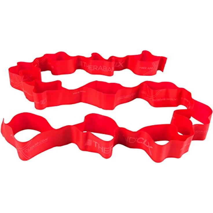 TheraBand Original TheraBand CLX Fitnessband, Resistance Band für Krafttraining und Abnehmen, 2 m, rot, mittel, OneSize – Bild 3