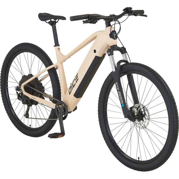 Prophete DICE 2.0 E-MTB 29" – Enovation Hinterradmotor 48V, 250W, 46Nm, Shimano Alivio 9-Gang Kettenschaltung, 130 km Reichweite, Sandbeige
