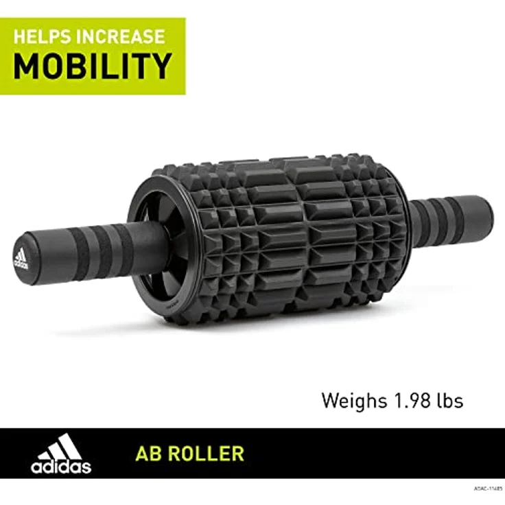 adidas Performance AB-Roller Adidas Training - Foam Ab Roller, Bauchtrainer für Zuhause - Robust & effektiv, weicher Schaumgriff, platzsparend & leicht transportierbar – Bild 4