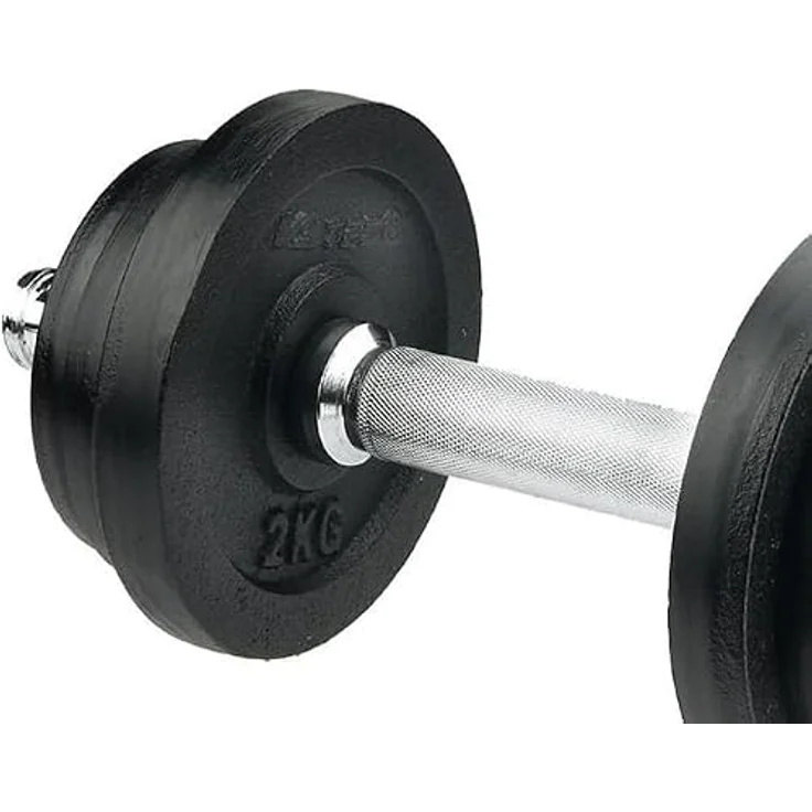 V3TEC Kurzhantelset 11 kg, Komplettset mit 2,5 kg Stange und Gewichten in schwarz-grau – Bild 2