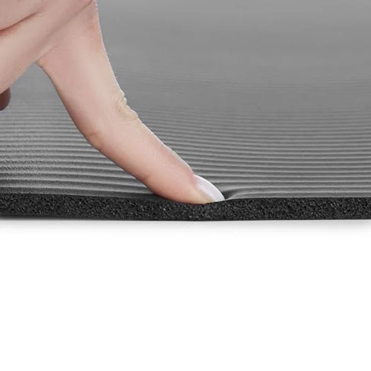HyperMotion Yogamatte HYP58 YOGA MAT 0.8B, NBR-Schaumstoff, 183x61x0,8 cm, Schwarz, mit Tragegurt – Bild 22