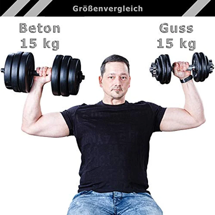 MOVIT Hantelscheiben Set PRO, Gusseisen, 4x 2,5 kg, kompatibel mit 30 mm Langhanteln, langlebig und vielseitig einsetzbar – Bild 7