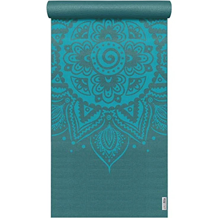 YOGISTAR Yogamatte yogimat® basic - art collection - spiral mandala 183 x 61 x 0.4 cm, petrol – Bild 1