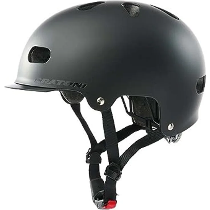 Cratoni C-Mate Unisex Jugend Helm, Schwarz Matt, S mit 10 Ventilationsöffnungen und mehrstufiger Höhenverstellung