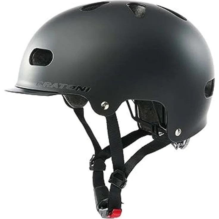 Cratoni C-Mate Unisex Jugend Helm, Schwarz Matt, S mit 10 Ventilationsöffnungen und mehrstufiger Höhenverstellung