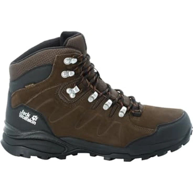 Jack Wolfskin Refugio Texapore Mid M, Herren Wanderschuhe, robustes Veloursleder, braun – Bild 2