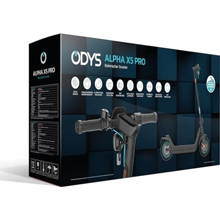 Odys E-Scooter ALPHA X5 PRO II, 20 km/h, bis zu 50 km Reichweite, 450 Watt Motor, 120 kg Traglast – Bild 12