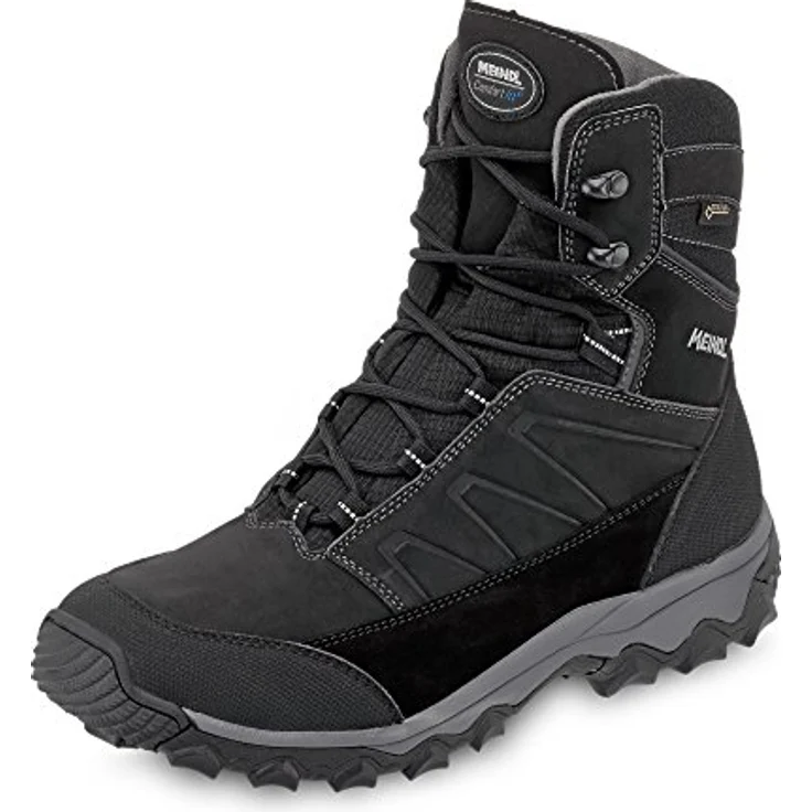 Meindl Sella GTX, Herren Winterstiefel aus Velourleder, wasserdicht und atmungsaktiv, schwarz, Größe 45 – Bild 1