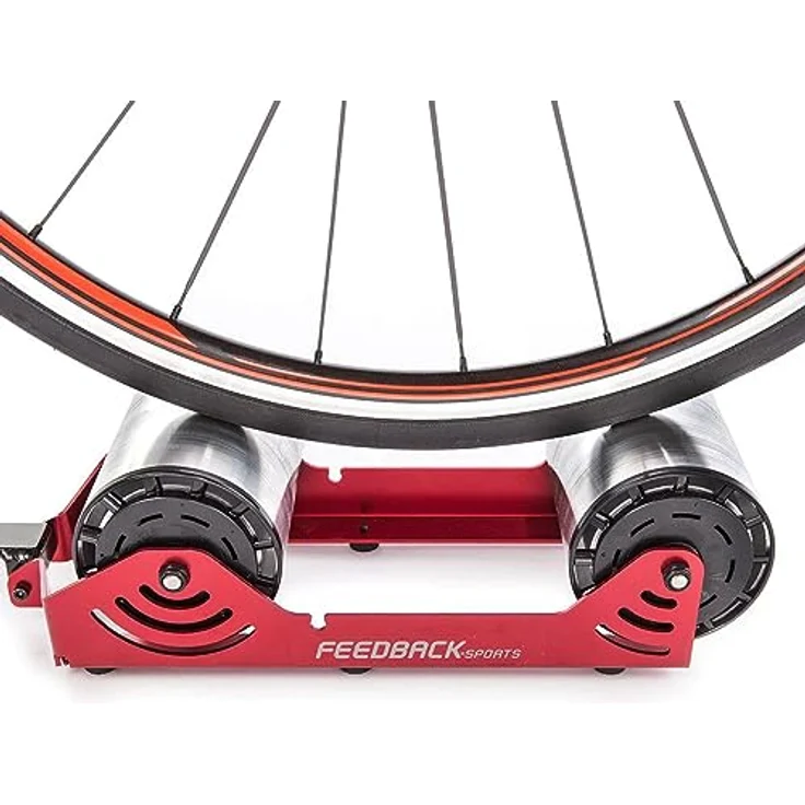 Feedback Sports Omnium Trainer, faltbar mit Transporttasche, Unisex, Erwachsene, rot eloxiert, stufenlose Widerstandserhöhung, 6,2 kg, Packmaß 66 x 18 x 20 cm – Bild 5
