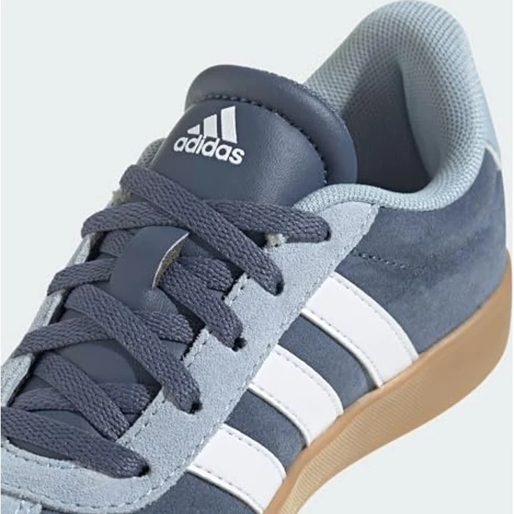Adidas VL Court 3.0 Sneakers Kinder, Wildleder-Obermaterial, vulkanisierte Außensohle, bequeme Dämpfung, reguläre Passform – Bild 7