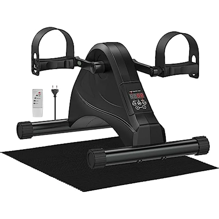 Pedaltrainer, Beintrainer für Zuhause, Leisem Motor, 6 Geschwindigkeitsstufen, Heimtrainer Senioren Rehabilitation Zuhause Fitnessgeräte