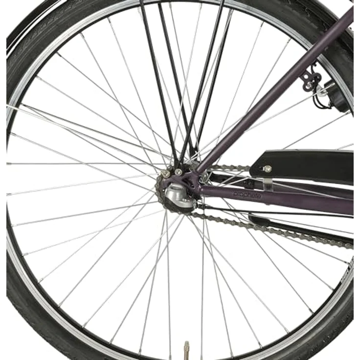 PROPHETE Geniesser 100 Cityrad 28" Dark Purple Matt – Shimano 3-Gang Nabenschaltung, LED-Beleuchtung, Rücktrittbremse, Wave Stahlrahmen 46 cm – Bild 4