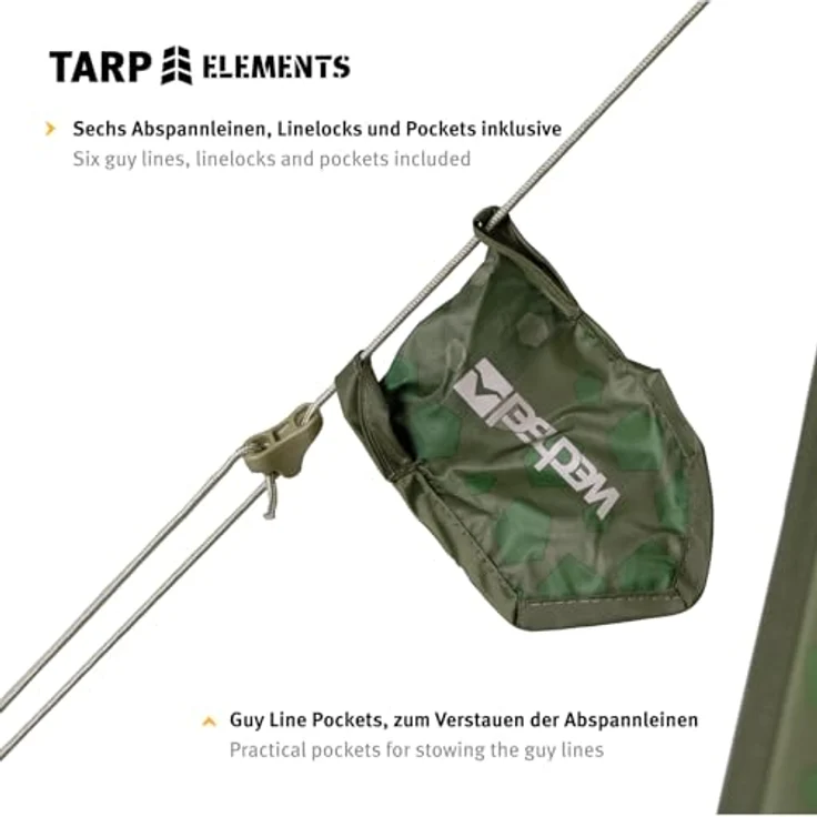 Wechsel Tarp, 290 x 290 cm Plane für verschiedene Anwendungen, Camouflage-Muster, 0.97 kg – Bild 6