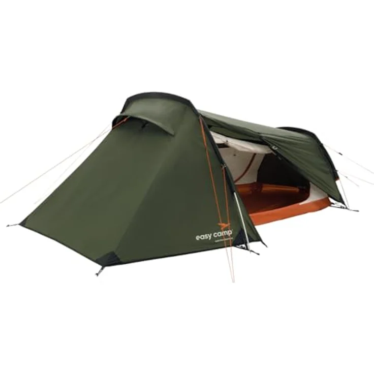 Easy Camp Sarek 2, Tunnelzelt für 2 Personen, kompakt und leicht mit seitlichem Eingang und Veranda, 2.20 kg – Bild 1