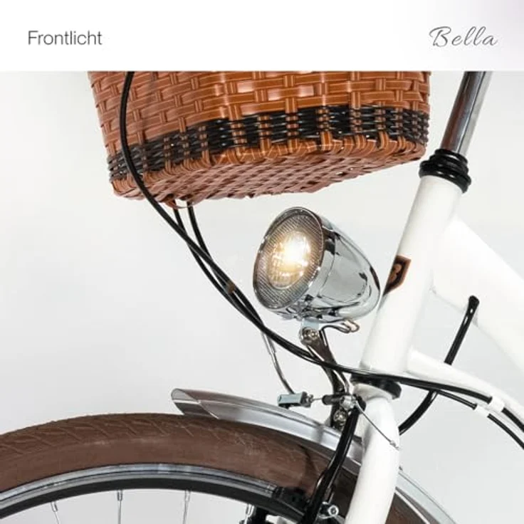 BERLIN BIKE Bella 28"X1.75" - Citybike, 6-Gang Schaltung, elegant weiß – Bild 3