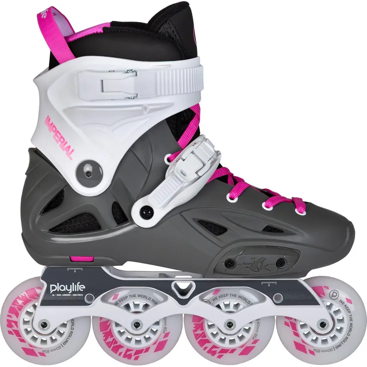 Playlife Imperial 80 Inline-Skates, Freizeit-Rollschuhe für Herren, grau, EU 39-40, 80mm Rollen, ABEC-9 Lager