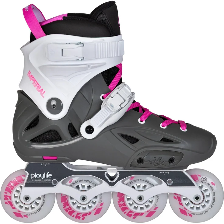 Playlife Imperial 80 Inline-Skates, Freizeit-Rollschuhe für Herren, grau, EU 39-40, 80mm Rollen, ABEC-9 Lager