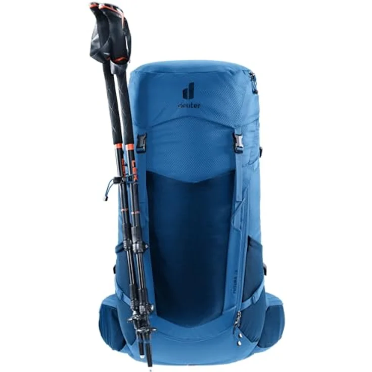 deuter Futura 26 Wanderrucksack mit Aircomfort Netzrücken, Regenhülle und ergonomischen Schulterträgern, 1300 g, Schwarz – Bild 4