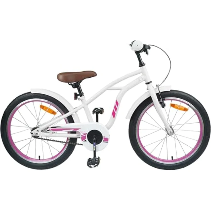 vidaXL Kinderfahrrad 20 Zoll, weiß, für Kinder von 6-11 Jahren, 137 x 54 x 79 cm – Bild 1