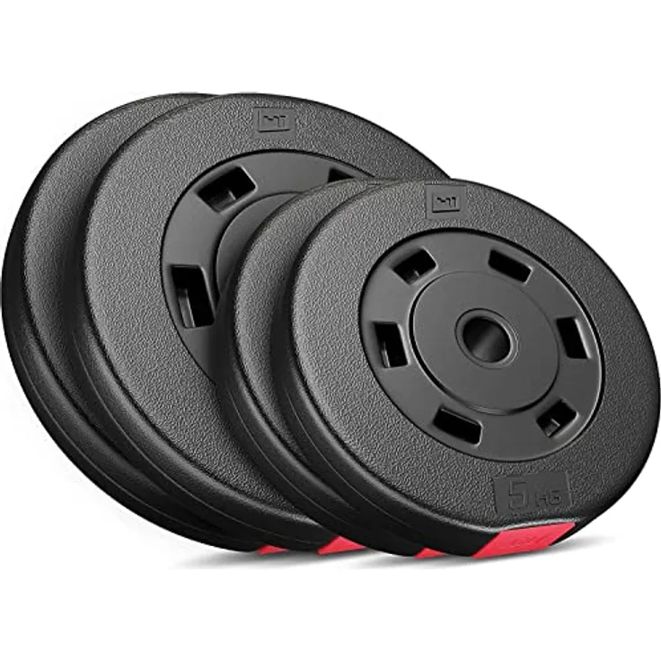 Hop-Sport 30kg Hantelscheiben Sets 30 mm Gewichte Auswahl: 2x5kg+2x10kg / 4x2,5kg+4x5kg / 8x1,25kg+4x2,5+2x5kg (A: 2x5kg + 2x10kg)