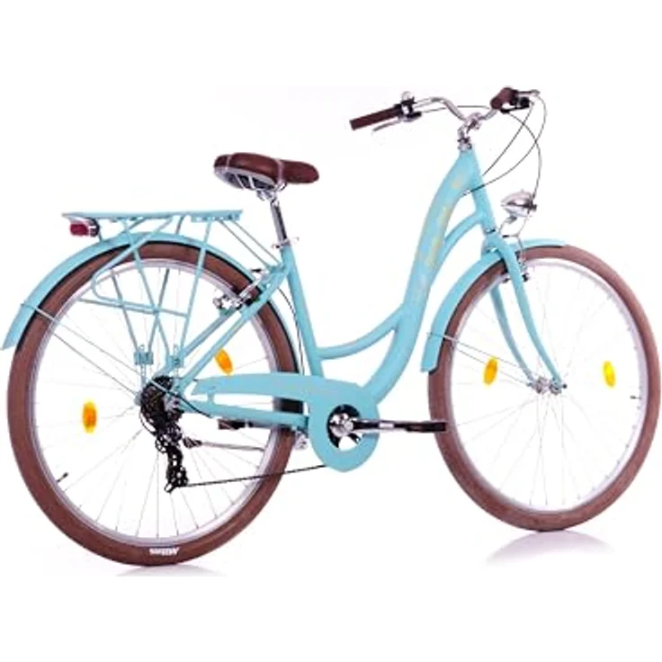 BERLIN BIKE City Bike Bella 2 – 28 Zoll Damen Dutch Bike mit Shimano 7-Gang Schaltung, elegantes Vintage-Design, Aluminiumrahmen – Bild 3