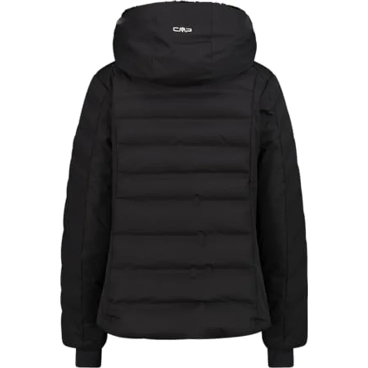 CMP wattierte Damen Skijacke mit Clima Protect, wind- und wasserdicht, Kapuze, schwarz, Größe 42 – Bild 2