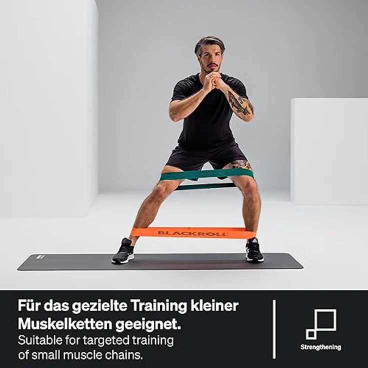 BLACKROLL® Loop Band (32 cm), Fitnessband mit mittlerem Widerstand (4,9 kg), hautfreundliches Widerstandsband, Made in Germany, Grün – Bild 3