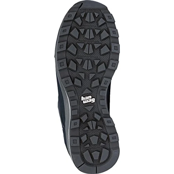 Hanwag Damen Trekkingstiefel Banks Low Lady LL, aus Nubuk- und Veloursleder, Navy/Asphalt, komfortable Dämpfung und Futura Zunge, Größen 5-7.5 – Bild 2